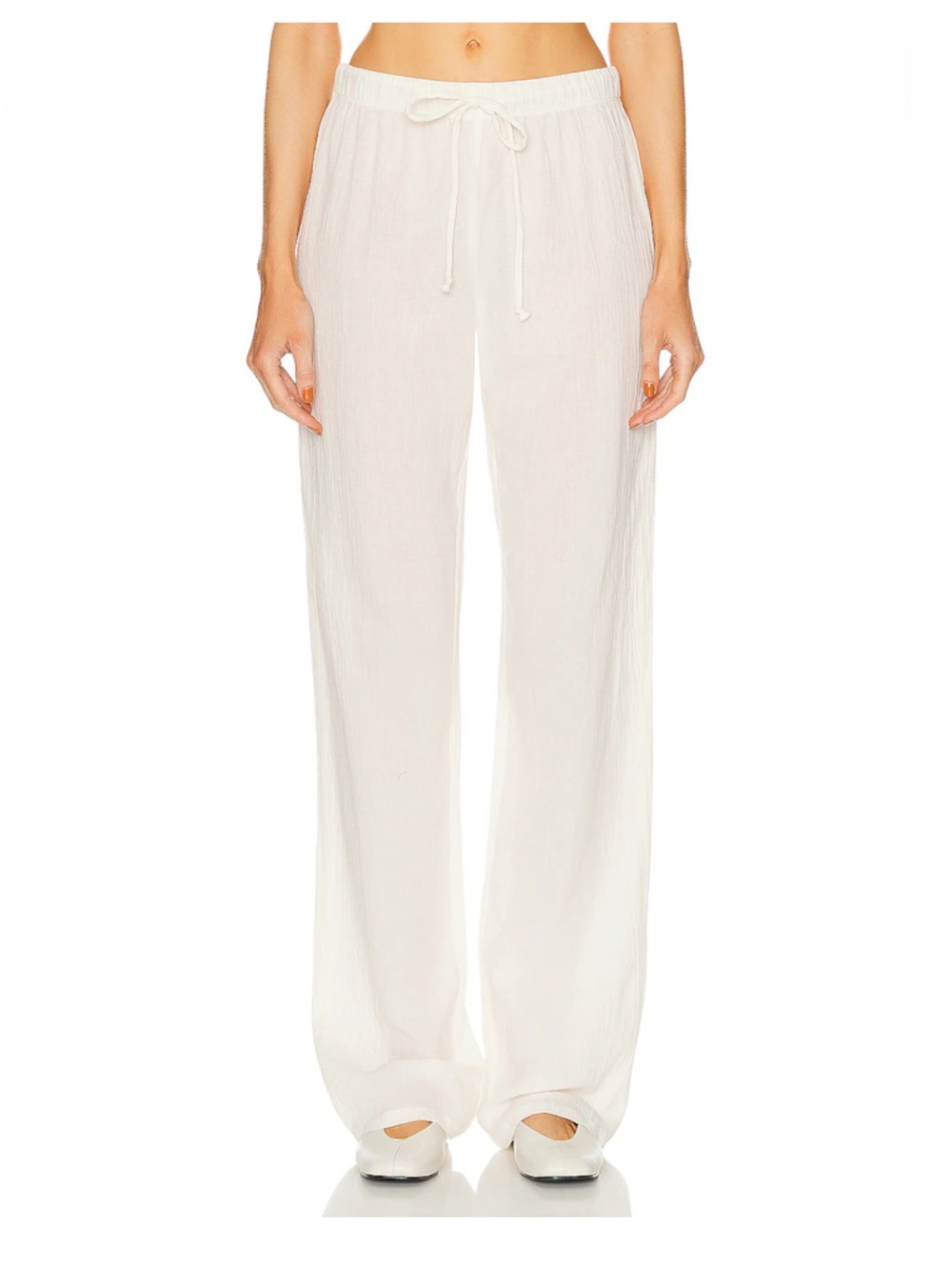 NWT ETERNE Willow Pant in Cream (100% Cotton) - Size Small
